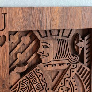 מנדלת לבבות תלת-ממדית - תמונת שכבות בחיתוך לייזר