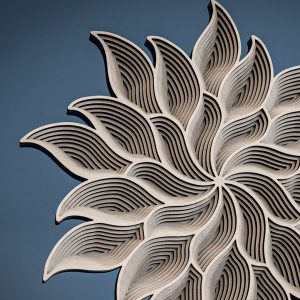 מנדלת רב-שכבתי - תמונת שכבות בחיתוך לייזר