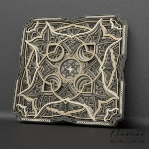 מנדלת רב שכבתית - תמונת שכבות בחיתוך לייזר