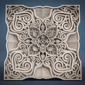 מנדלת שכבות - תמונת שכבות בחיתוך לייזר