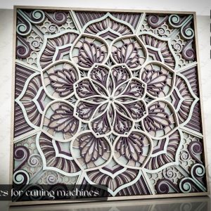 מנדלת שכבות מעוצבת - תמונת שכבות בחיתוך לייזר