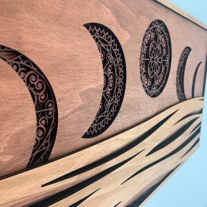 מנדלת שלבי הירח - תמונת שכבות בחיתוך לייזר