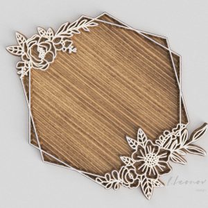 מסגרת מעוצבת עם עמדת תמונה - תמונת שכבות בחיתוך לייזר