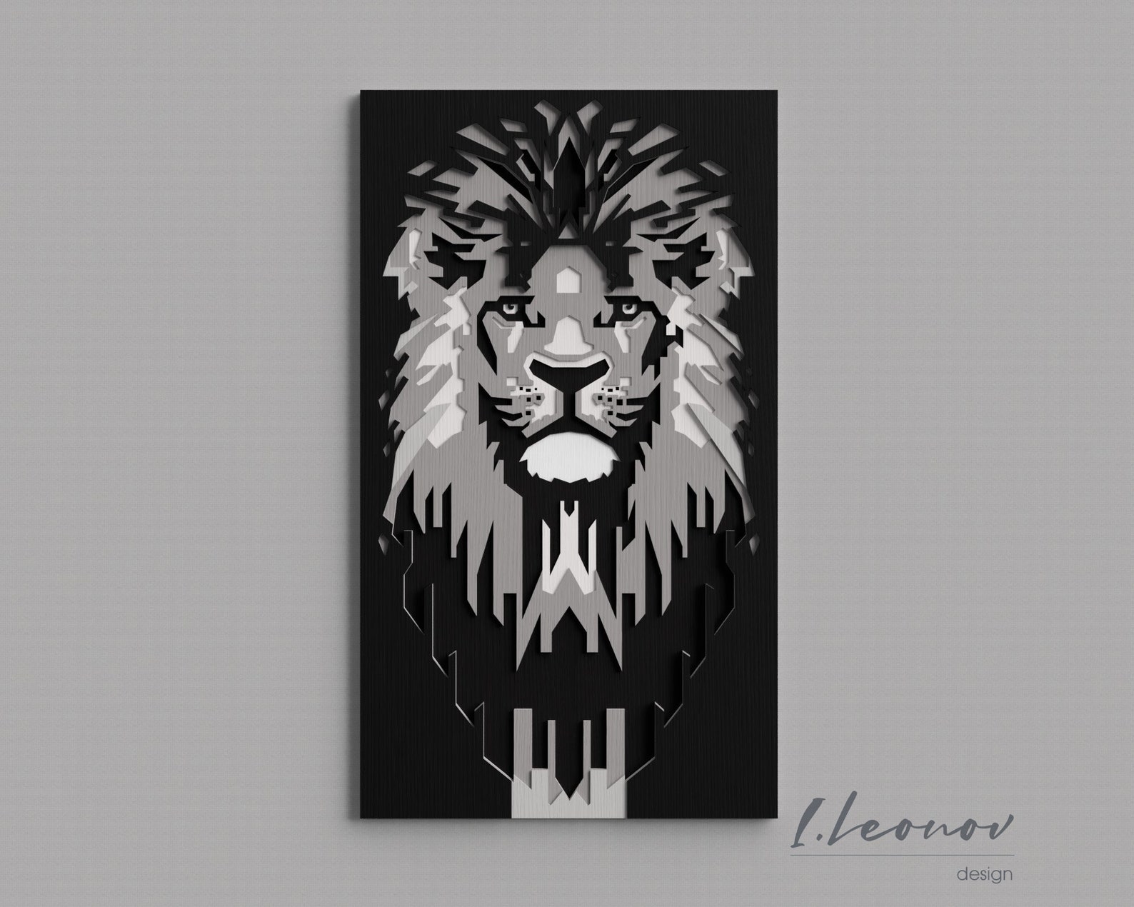 קיר אריה תלת מימדי – תמונה 3