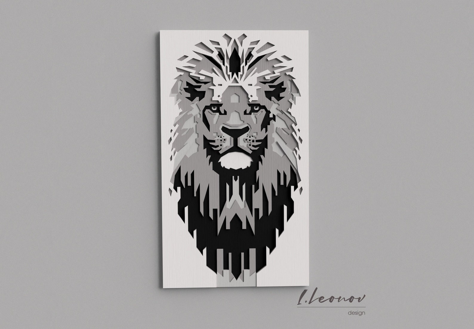 קיר אריה תלת מימדי – תמונה 6