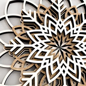 קישוט חג המולד תלת-שכבתי - תמונת שכבות בחיתוך לייזר