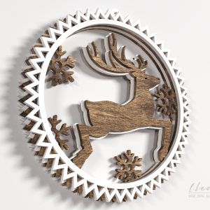 קישוט עץ חג המולד בשכבות - תמונת שכבות בחיתוך לייזר