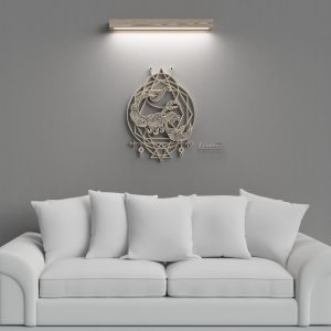 קישוט קיר בעקרב - תמונת שכבות בחיתוך לייזר