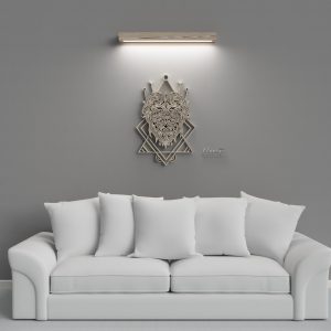 קישוט קיר זודיאק אריה - תמונת שכבות בחיתוך לייזר