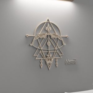 קישוט קיר מזל קשת - תמונת שכבות בחיתוך לייזר