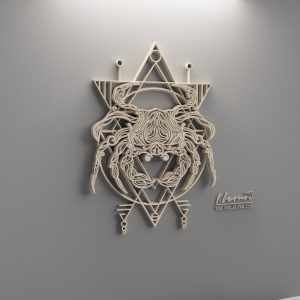 קישוט קיר רב-שכבתי של סרטן - תמונת שכבות בחיתוך לייזר