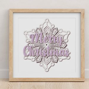 קישוטי חג המולד - תמונת שכבות בחיתוך לייזר