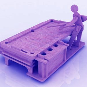 מעמד למחזיק עט ביליארד - בחיתוך לייזר