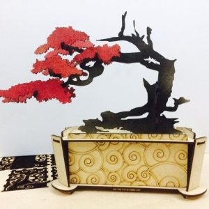 פאזל תלת מימד דקורטיבי בונסאי - בחיתוך לייזר