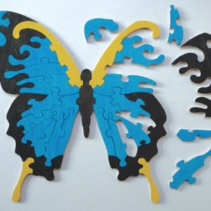 תבנית פאזל פרפר לילדים - בחיתוך לייזר