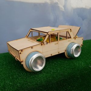 תפאורה למסיבה למחזיק סודה בצורת מכונית - בחיתוך לייזר