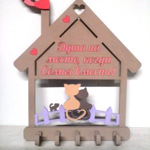 קולב מפתחות חתול - בחיתוך לייזר