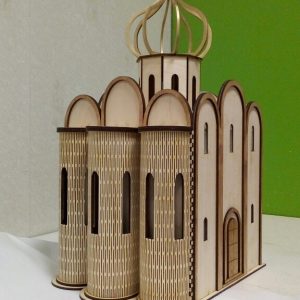 כנסיית ההשתדלות על דגם נרל מעץ - בחיתוך לייזר