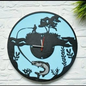 שעון לדייג - בחיתוך לייזר