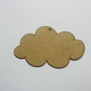 מגזרת מלאכת עץ לא גמורה בצורת ענן - בחיתוך לייזר