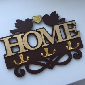 רעיון לעיצוב הבית של קולב למפתחות מעילים - בחיתוך לייזר