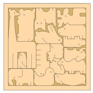 משחק פאזל חיה יצירתי לילדים - בחיתוך לייזר