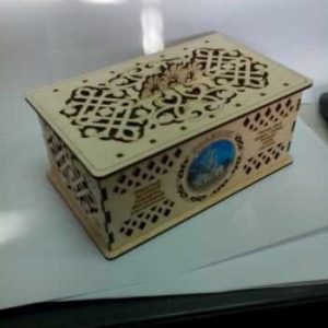 קופסת תכשיטים דיקט דקורטיבית - בחיתוך לייזר