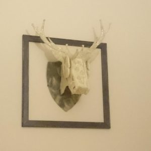 תבנית התקנה לקיר ראש צבי - בחיתוך לייזר