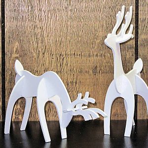 קישוט שולחן צבי - בחיתוך לייזר