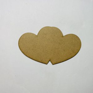 צורת חיתוך עץ כפול לב ריק - בחיתוך לייזר