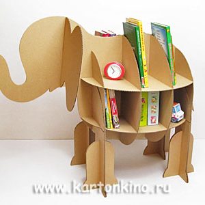 מדף קרטון פיל - בחיתוך לייזר