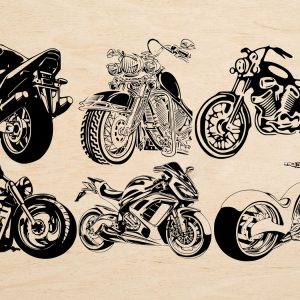 חרוט עיצוב נושא אופנוע - בחיתוך לייזר