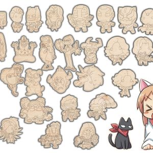 סמלים של טרולים חמודים חרוטים מגנטים - בחיתוך לייזר