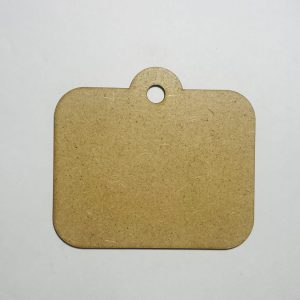 תג מתנה מגזרת עץ ריקה - בחיתוך לייזר