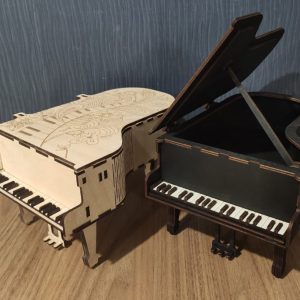קופסת מתנה לפסנתר כנף - בחיתוך לייזר