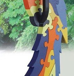 תלוי Macaw Puzzle - בחיתוך לייזר
