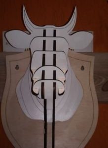 ראש פאזל תלת מימד של פרה - בחיתוך לייזר