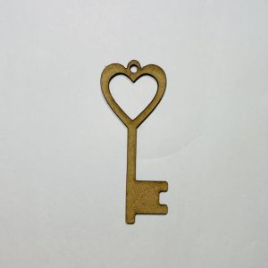 מפתח לב צורת עץ למלאכה - בחיתוך לייזר