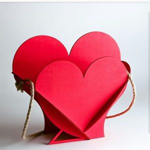 סל צורת לב - בחיתוך לייזר