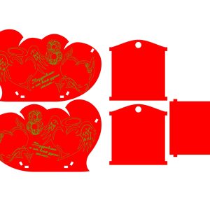 אדנית בצורת לב - בחיתוך לייזר