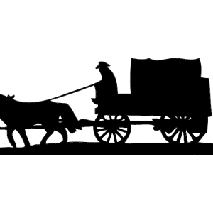 סוס וכרכרה - בחיתוך לייזר