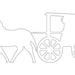 צללית באגי סוס - בחיתוך לייזר