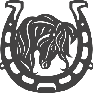 ראש סוס עם פרסה - בחיתוך לייזר