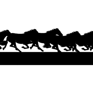 סוסים רצים - בחיתוך לייזר