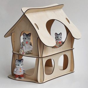 תבנית בית - בחיתוך לייזר