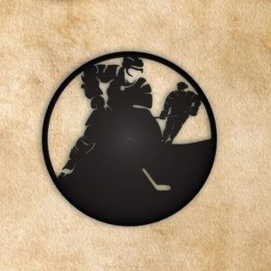 שעון קיר הוקי קרח - בחיתוך לייזר