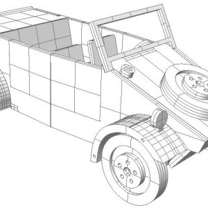 Kubelwagen Vector לחיתוך לייזר CNC - בחיתוך לייזר
