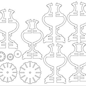 מנורה 2D שטוחה - בחיתוך לייזר