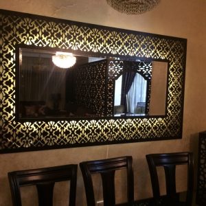 מראה קיר ממוסגר גדול דקורטיבי CNC Plans נתב לייזר - בחיתוך לייזר