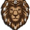תבנית שעון קיר ראש אריה - בחיתוך לייזר